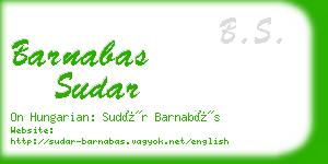 barnabas sudar business card